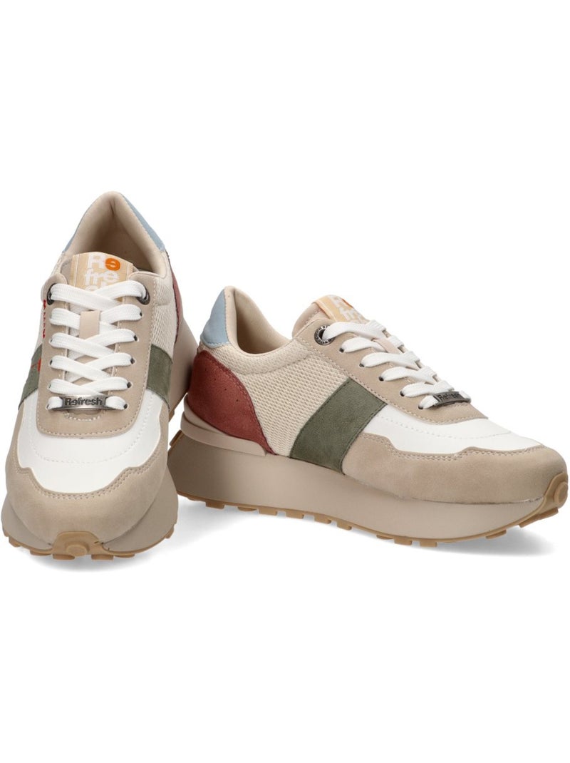 Deportivas Casual Mujer Suela Plana - Refresh Beige - Kiabi