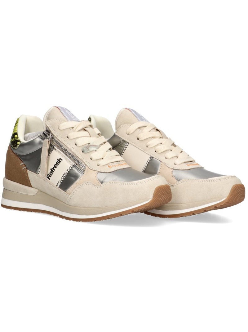 Deportivas Casual Mujer Suela Plana - Refresh Beige - Kiabi