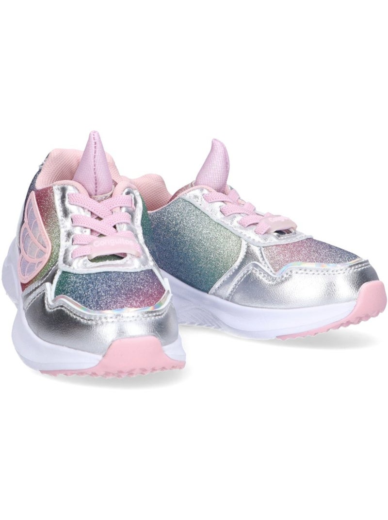 Deportivas Casual Niña Suela Plana - Conguitos Plata - Kiabi
