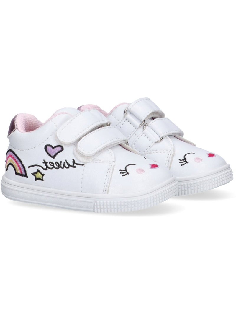 Deportivas Casual Niña Suela Plana - Luna Kids Blanco - Kiabi