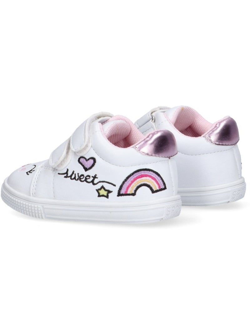 Deportivas Casual Niña Suela Plana - Luna Kids Blanco - Kiabi