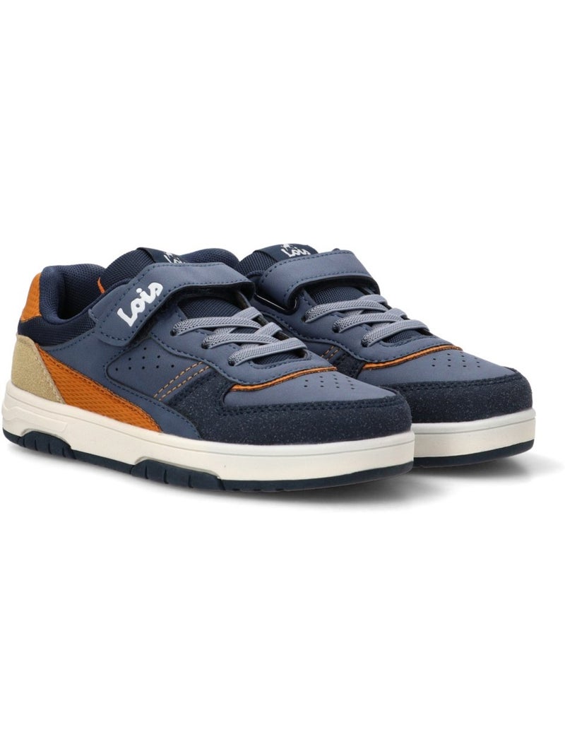 Deportivas casual niño suela plana - lois Azul marino - Kiabi