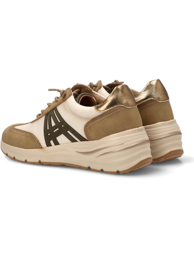 Deportivas cómodas mujer cuña media - amarpies Beige - Kiabi