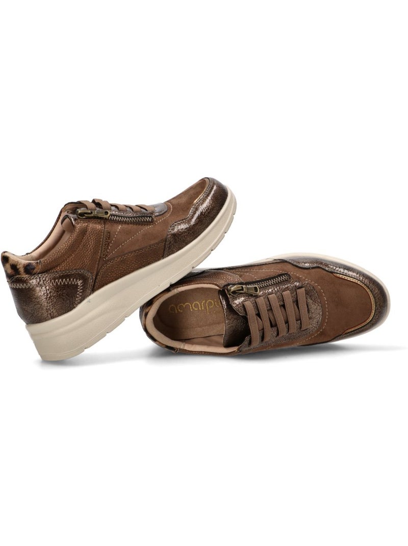Deportivas cómodas mujer cuña media - amarpies Taupe - Kiabi