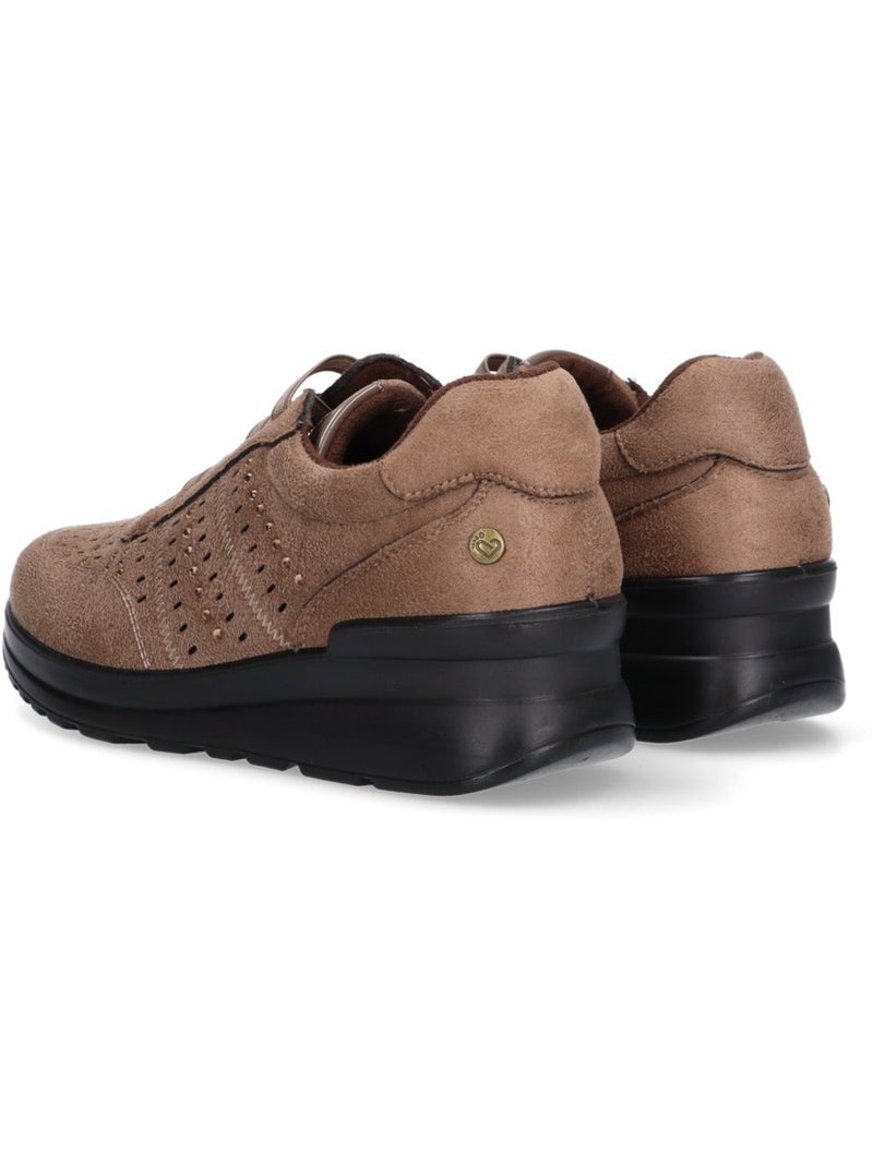 Deportivas cómodas mujer cuña media - amarpies Taupe - Kiabi