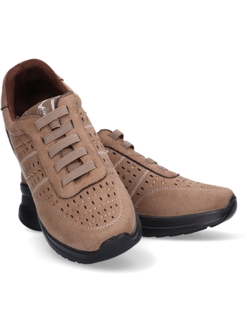 Deportivas cómodas mujer cuña media - amarpies Taupe - Kiabi