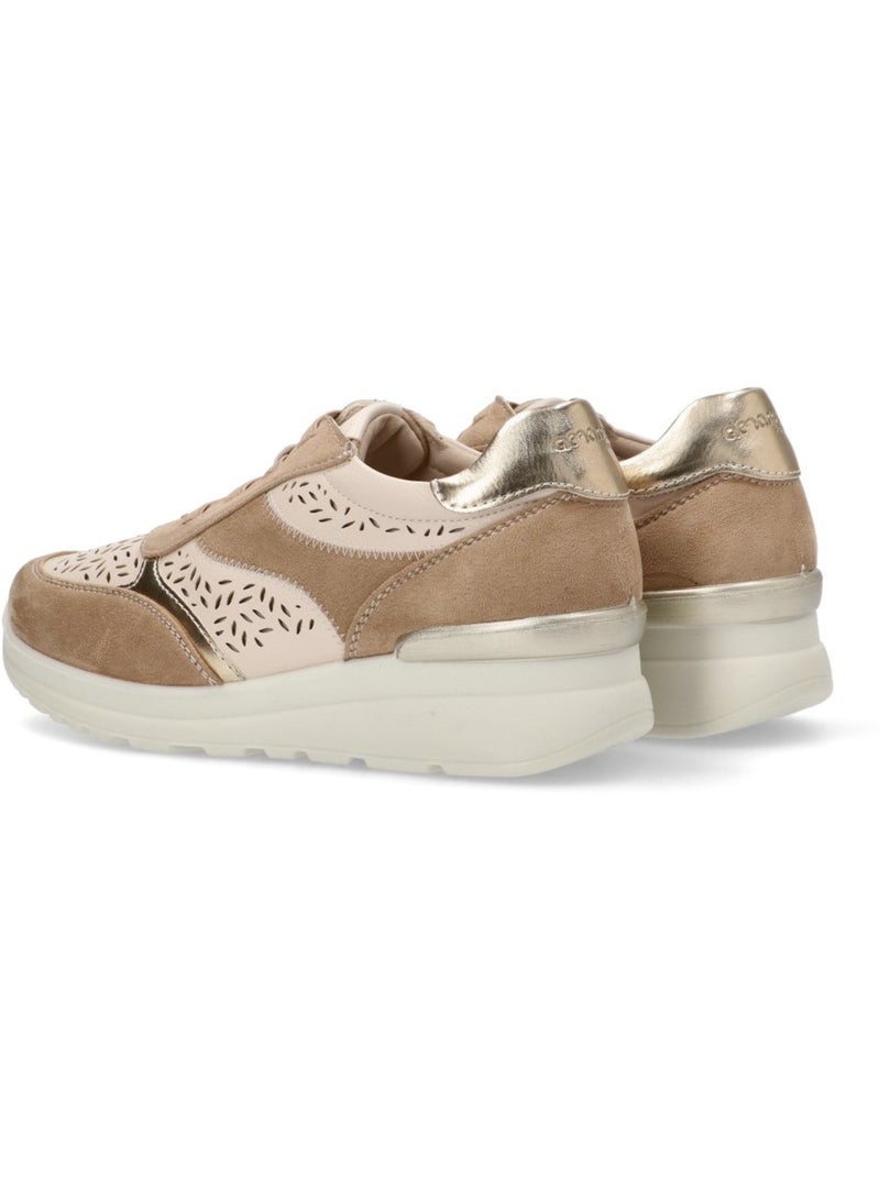 Deportivas Cómodas Mujer Cuña Media - Amarpies Taupe - Kiabi