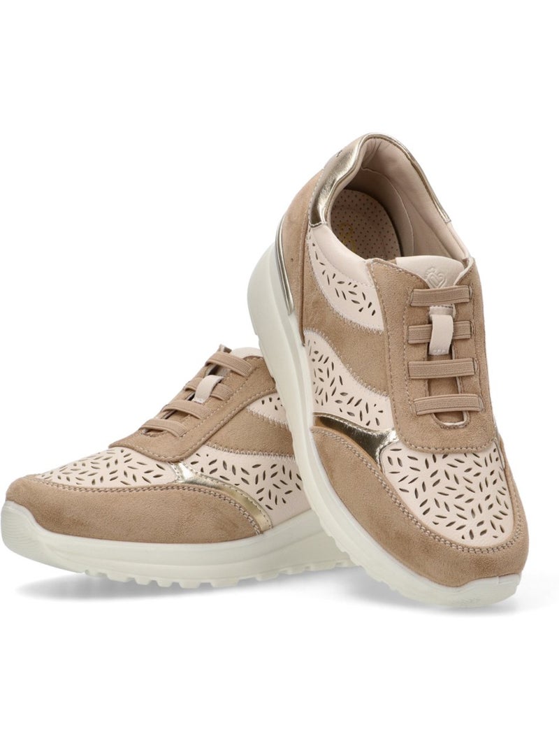 Deportivas Cómodas Mujer Cuña Media - Amarpies Taupe - Kiabi