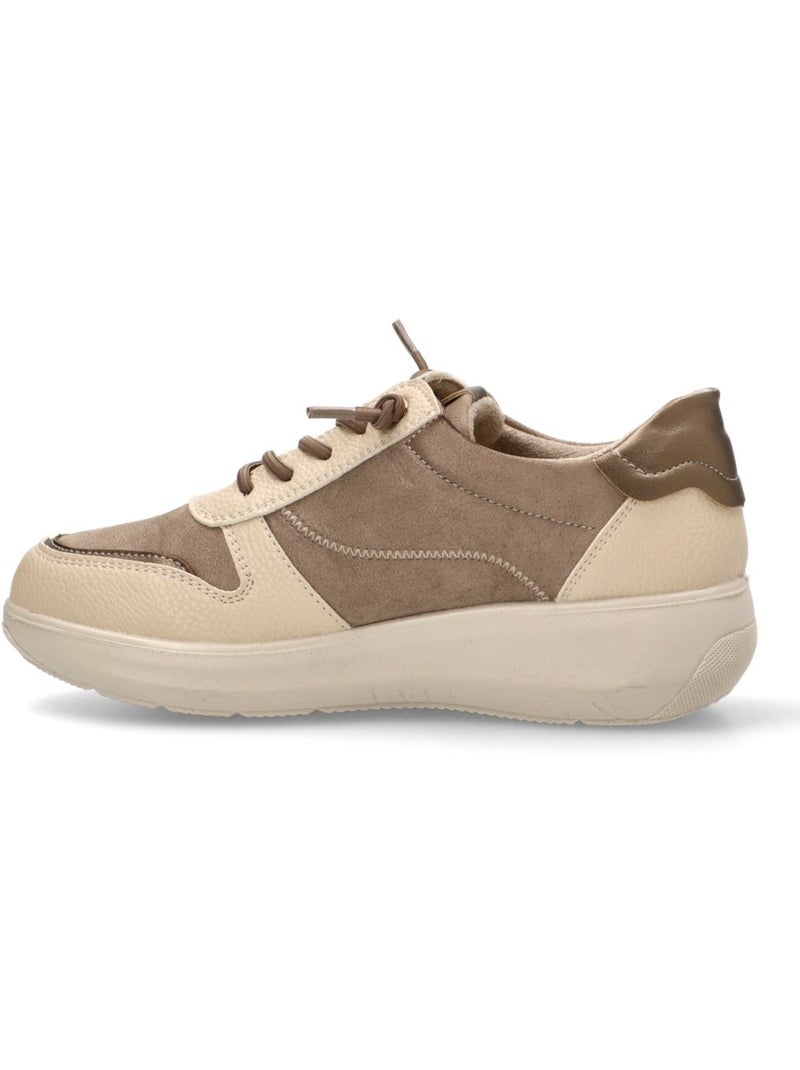 Deportivas Cómodas Mujer Cuña Media - Armony Taupe - Kiabi