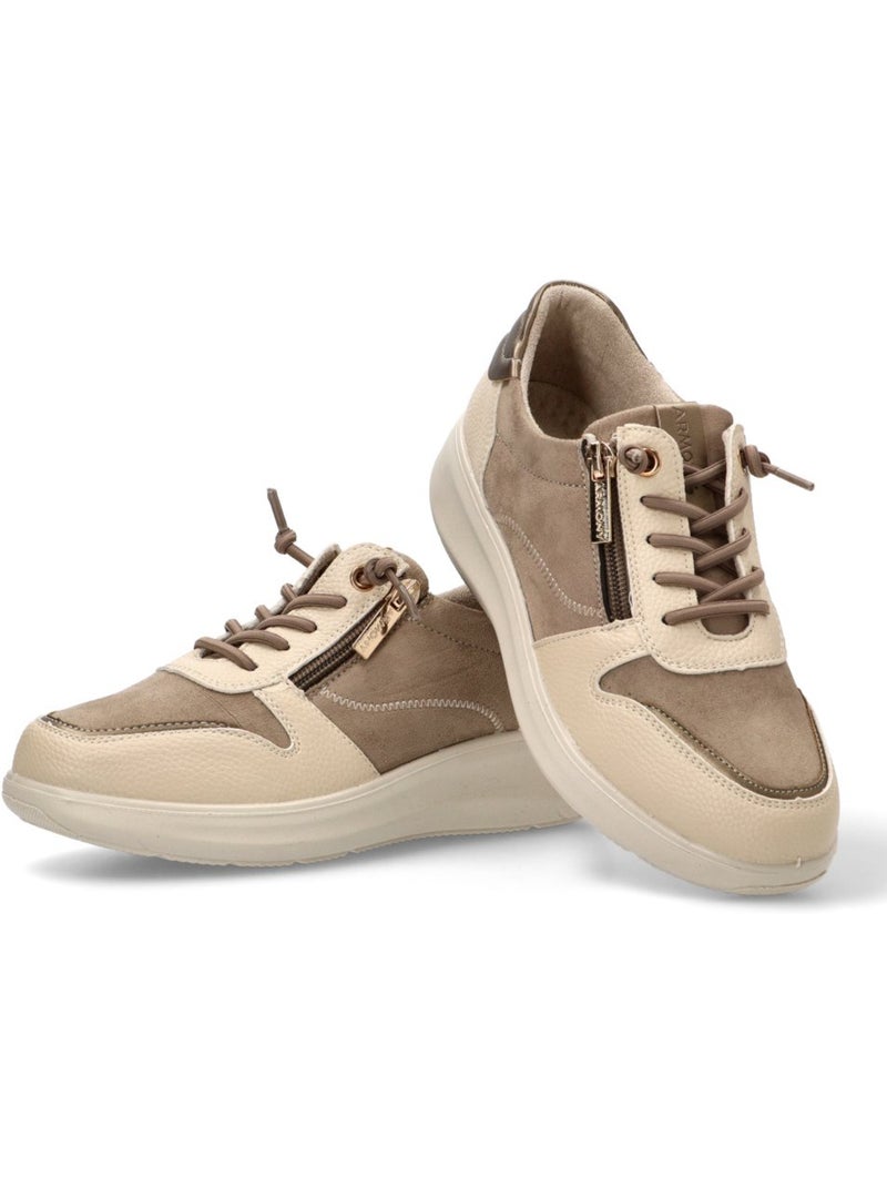 Deportivas Cómodas Mujer Cuña Media - Armony Taupe - Kiabi