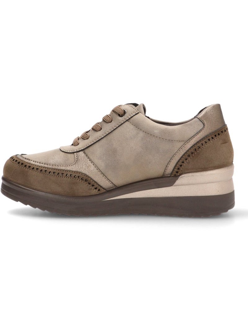 Deportivas Cómodas Mujer Cuña Media - Mysoft Taupe - Kiabi