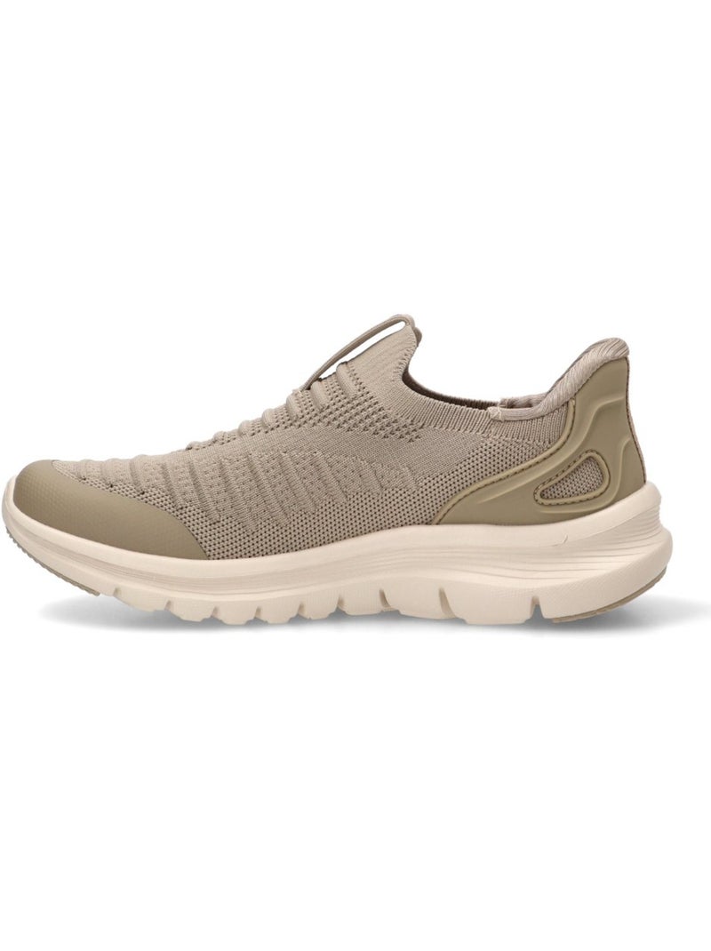 Deportivas cómodas mujer suela plana - amarpies Beige - Kiabi