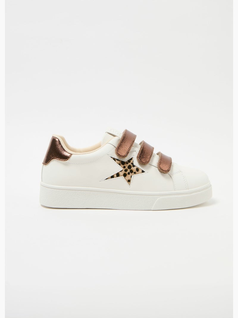 Deportivas con velcro y tacón en contraste. - afibel Blanco - Kiabi