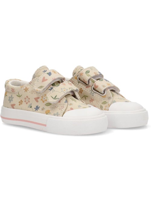 Deportivas lona niña suela plana - luna kids - Kiabi