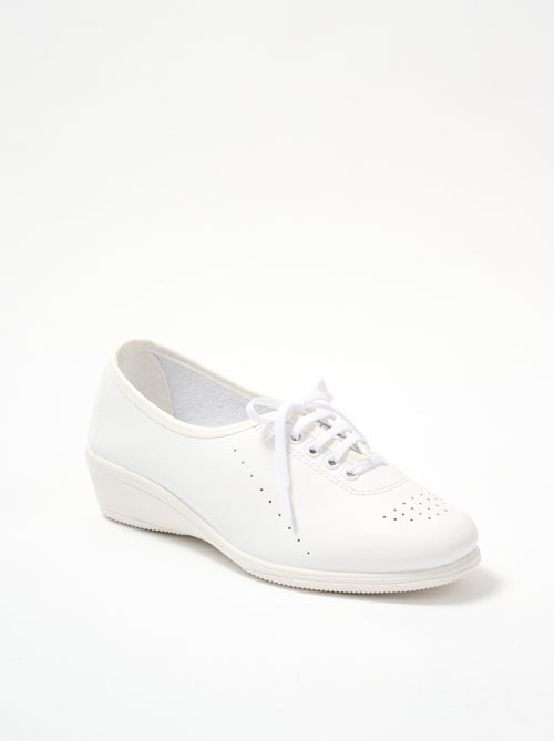 Derbies de cuña con cordones de cuero de gran anchura - Afibel - Kiabi