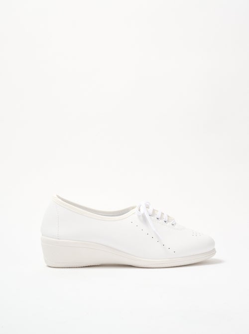 Derbies de cuña con cordones de cuero de gran anchura - Afibel - Kiabi