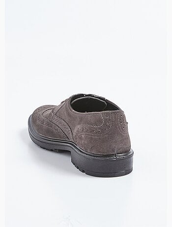 Derby de piel con perforaciones y puntera floreada - AFIBEL