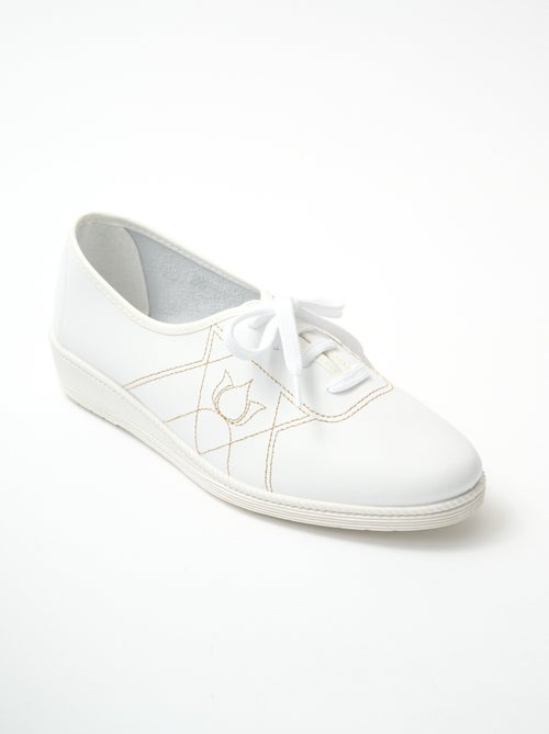 Derbys ancho confort piel con cordones - Afibel - Kiabi