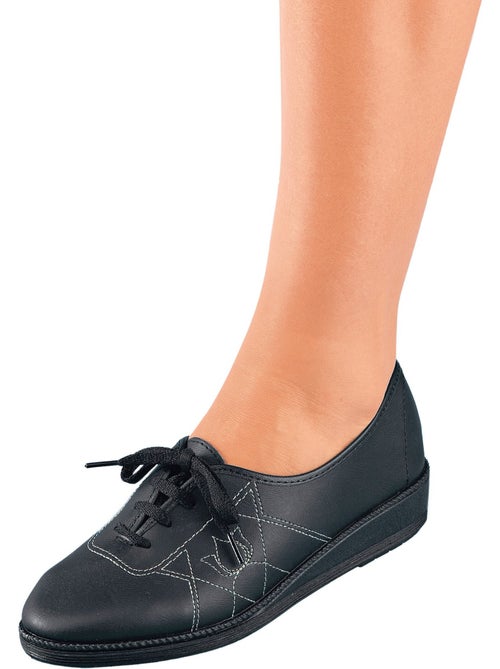 Derbys ancho confort piel con cordones - Afibel - Kiabi