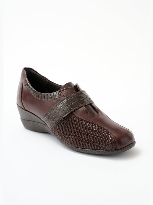 Derbys anchos de piel cómodos - Afibel - Kiabi