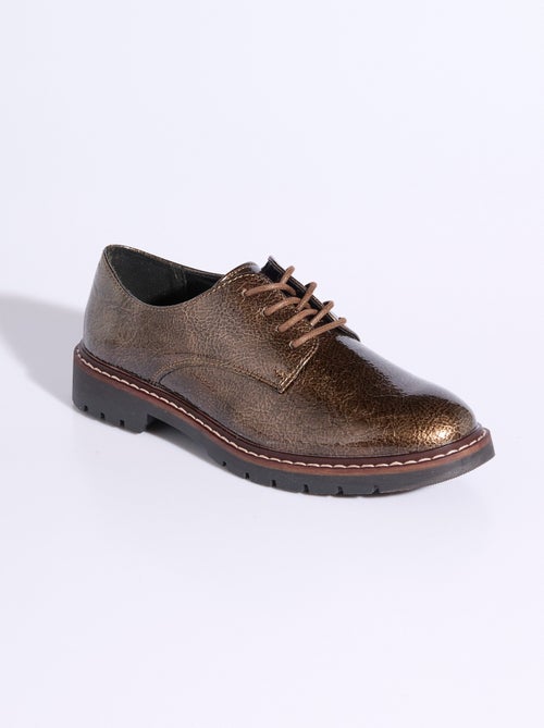 Derbys de charol con cordones de moda - afibel - Kiabi