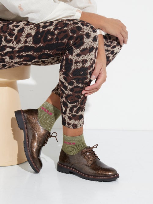 Derbys de charol con cordones de moda - afibel - Kiabi