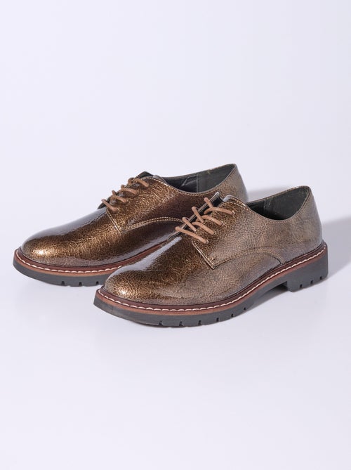 Derbys de charol con cordones de moda - afibel - Kiabi