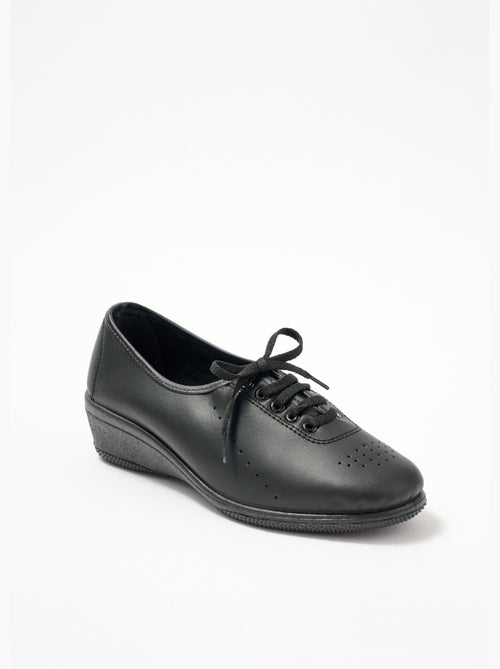 Derbys de cuero con cordones y pierna ancha - Afibel - Kiabi Derbys de cuero con cordones y pierna ancha - Afibel - Kiabi