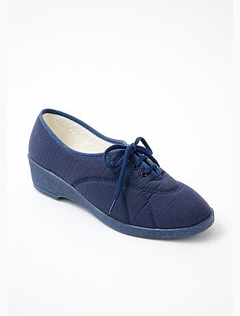 Derbys de lona con cuña y cordones - Afibel