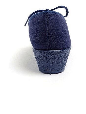 Derbys de lona con cuña y cordones - Afibel