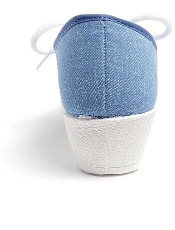 Derbys de lona con cuña y cordones - Afibel
