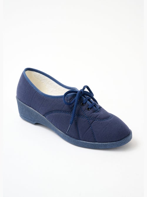 Derbys de lona con cuña y cordones - Kiabi