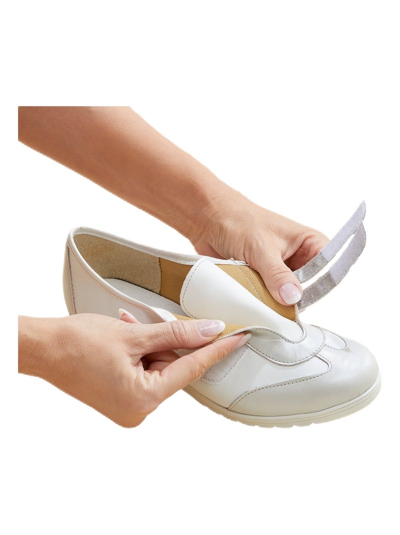 Derbys de piel anchos cómodos con cierre de velcro. - Afibel Multicolor - Kiabi