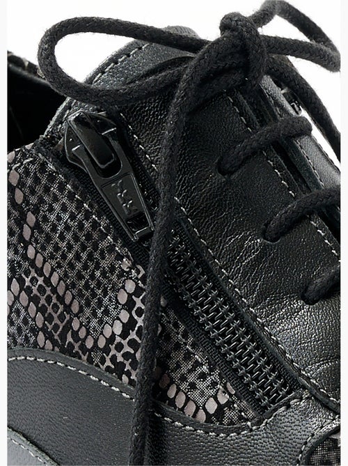Derbys de piel con cremallera y efecto cordones - Afibel - Kiabi