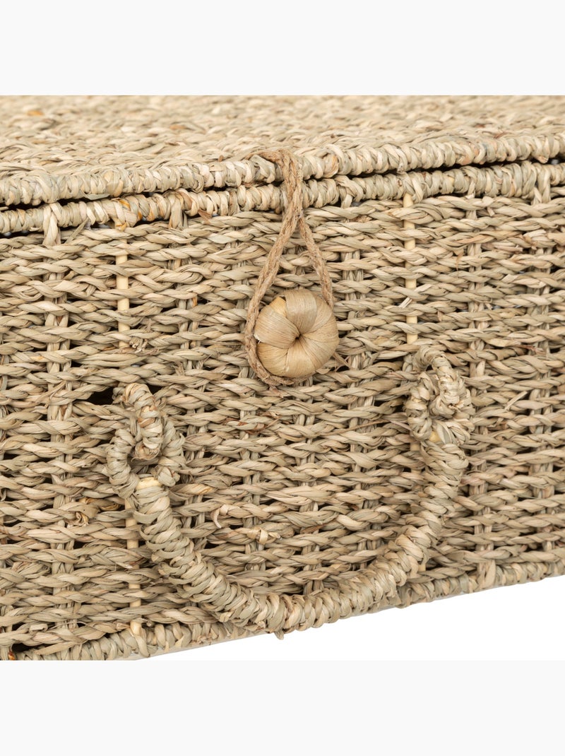 Descubre este conjunto de 2 maletas de mimbre Beige - Kiabi