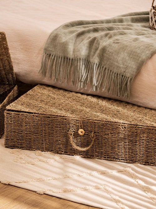 Descubre este conjunto de 2 maletas de mimbre - Kiabi