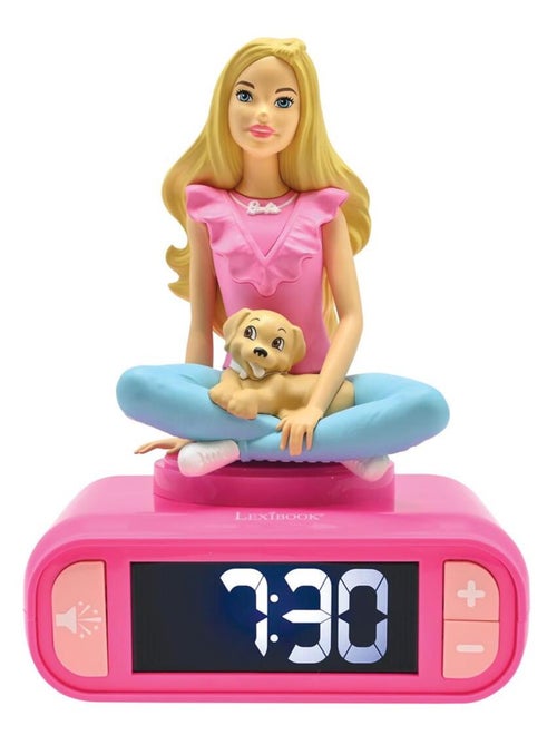 Despertador digital con Barbie en 3D, luz nocturna y efectos de sonido - Kiabi