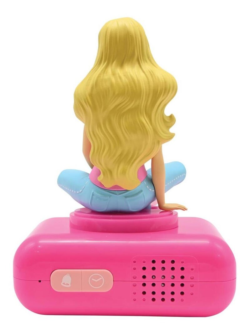 Despertador digital con Barbie en 3D, luz nocturna y efectos de sonido Rosa - Kiabi