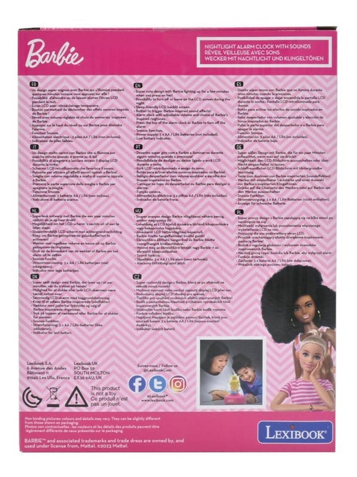 Despertador digital con Barbie en 3D, luz nocturna y efectos de sonido - Kiabi