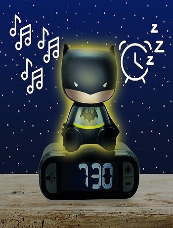 Despertador digital con luz nocturna 3D de Batman y efectos de sonido