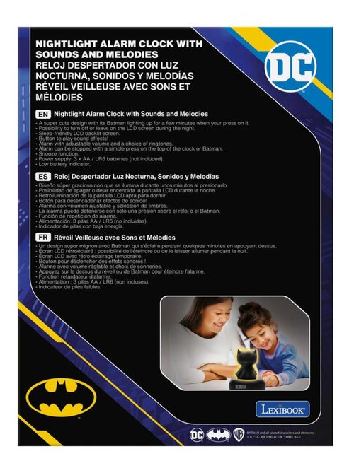 Despertador digital con luz nocturna 3D de Batman y efectos de sonido - Kiabi
