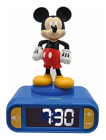 Despertador digital con luz nocturna 3D de Mickey y efectos sonoros