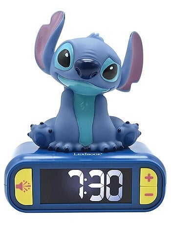 Despertador digital con luz nocturna 3D Stitch y efectos sonoros