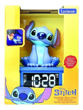 Despertador digital con luz nocturna 3D Stitch y efectos sonoros