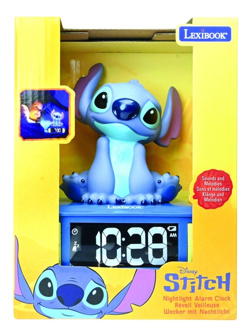 Despertador digital con luz nocturna 3D Stitch y efectos sonoros - Kiabi