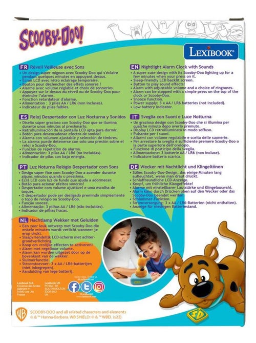 Despertador digital con luz nocturna 3D y efectos de sonido de Scooby Doo - Kiabi