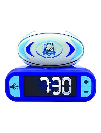 Despertador digital con luz nocturna de bal?n de rugby en 3D y efectos sonoros