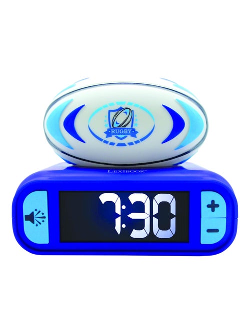 Despertador digital con luz nocturna de bal?n de rugby en 3D y efectos sonoros - Kiabi