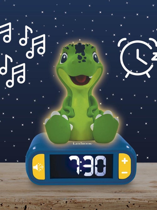 Despertador digital con luz nocturna de dinosaurio en 3D y efectos sonoros - Kiabi
