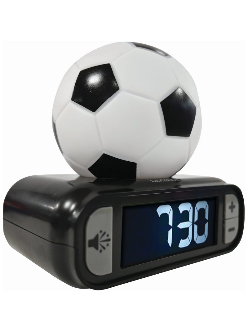 Despertador digital con luz nocturna de fútbol en 3D y efectos sonoros Blanco - Kiabi